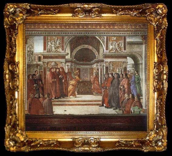 framed  Domenicho Ghirlandaio Verkundigung an Zacharias, ta009-2